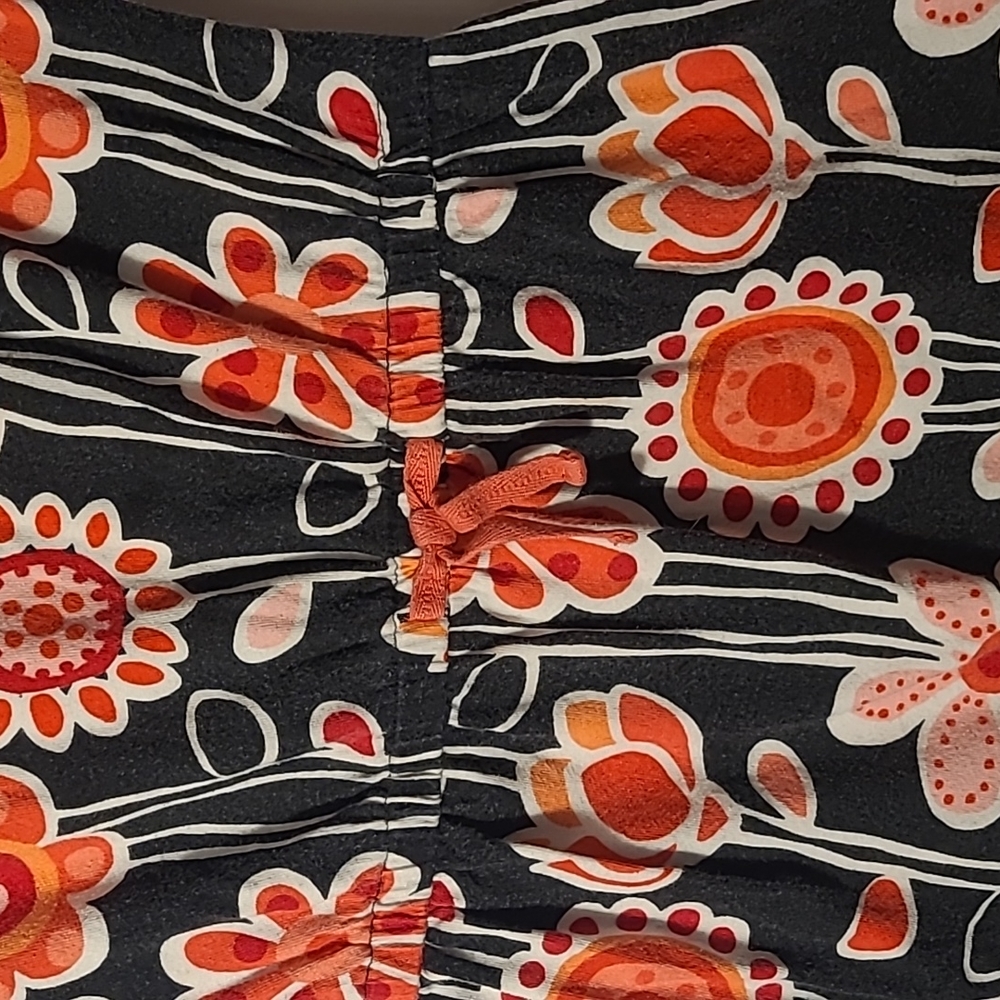 Gymboree Girls 7 bold bright retro floral casual dress - Picture 2 of 5